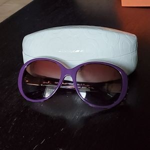Coach Sunglasses Carter Purple Tortoise Like New
